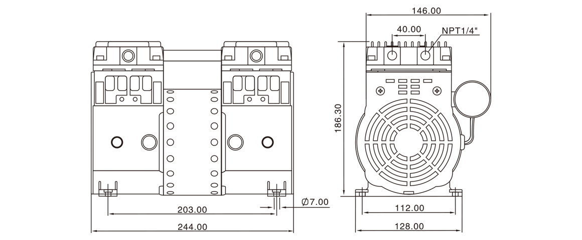 HP-1400H活塞真空泵